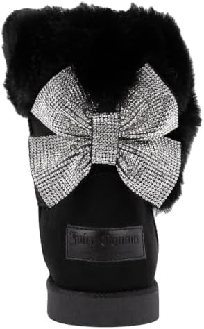 Juicy Couture Women's Slip On Winter Snow Boots Warm & Insulated Fur Lining Comfortable Fashion Booties