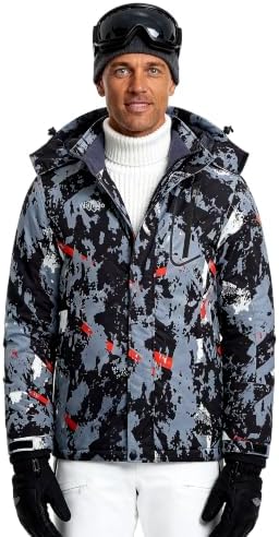 Wantdo Men's Ski Jacket Waterproof Warm Winter Snow Coat Snowboard Jacket