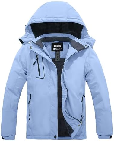 Women's Ski Jacket Waterproof Windproof Warm Hooded Winter Coat Snow