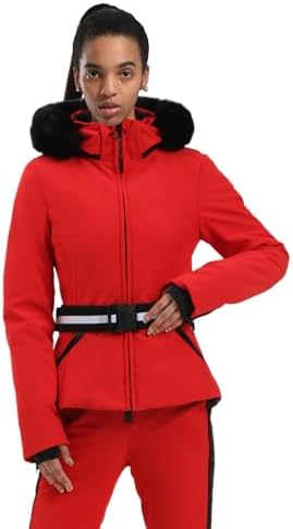 GSOU SNOW Women's Ski Jacket Slim Snow Jacket Waterproof Insulated Coat