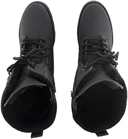 POLAR Womens Faux Fur Warm Thermal Waterproof Outdoor Walking Snow Winter Rubber Sole Calf Boots