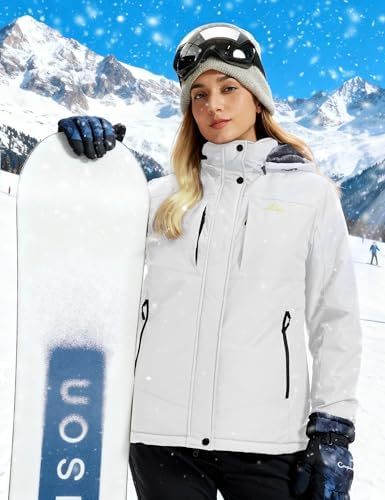 MAGCOMSEN Womens Winter Coats Waterproof Ski Snow Jackets Warm Thermal Coat