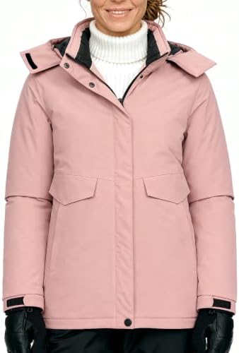 wantdo Women's Waterproof Ski Jacket Warm Fleece Lined Snow Winter Coat