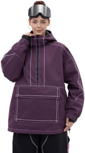 SNOWVERB Loose Fit Snowboard Insulated Ski Jacket Snow Coat for Mens Womens