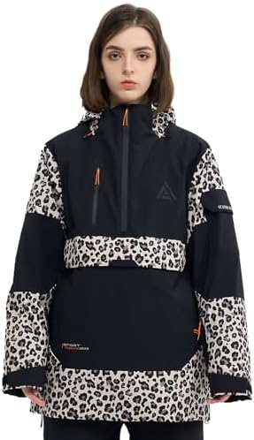 Womens Mens Snowboard jacket Baggy Ski Pullover Hoodie