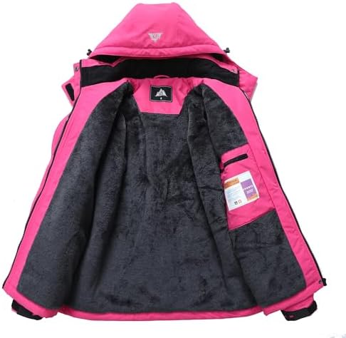 MOERDENG Women's Hiking Winter Jacket Waterproof Insulated Warm Snow Coat