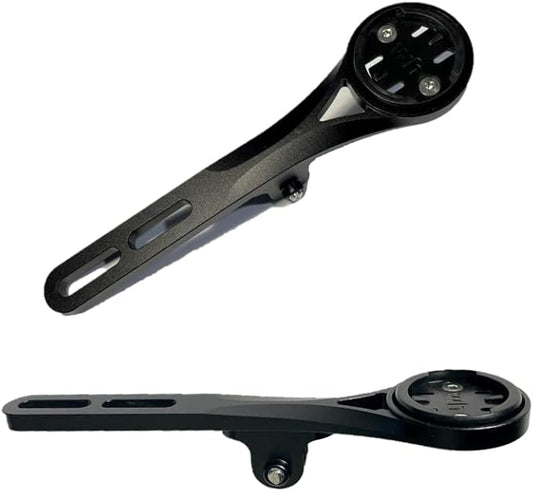 Integrated Aero Handlebar Out Front Cycling Computer Road Bike Mount Compatible with Garmin, Wahoo, CatEye, and Bryton with GoPro Action Camera and Bike Light Attachment