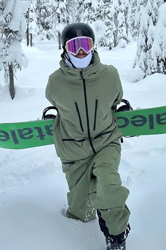 GSOU SNOW Snowboard Jacket Mens Womens Ski Jacket Baggy Snow Hoodie Coat