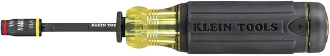 Klein Tools 32304 ドライバー 14-in-1 調節可能ドライバー フリップソケット HVACナットドライバービット付 耐衝撃性