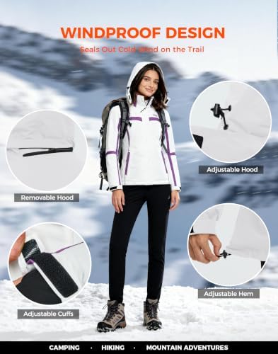 Wantdo Women's Waterproof Ski Jacket Warm Snow Winter Coat Snowboard Jacket