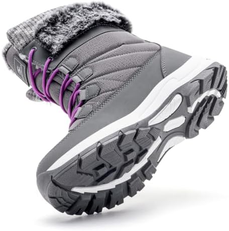 HOBIBEAR Women's Winter Snow Boots Waterproof Warm Mid Calf Lightweight