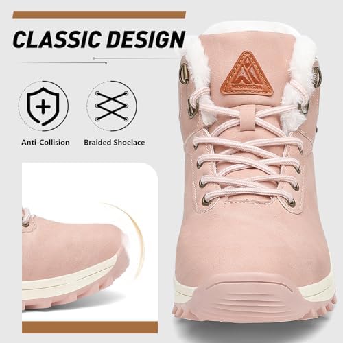 Mishansha Snow Boots for Women Warm Winter Hiking Boots Size 5.5-10.5