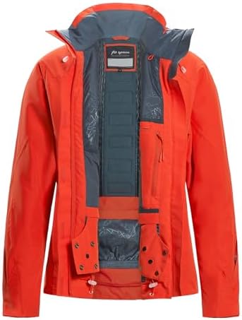Women's Pro Ski Jacket, Waterproof 15K Snowboard Jacket, Insulated Winter Coat with Helmet Hood & Armpit Vents