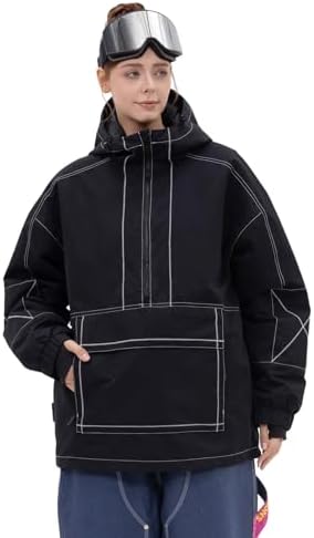 SNOWVERB Loose Fit Snowboard Insulated Ski Jacket Snow Coat for Mens Womens