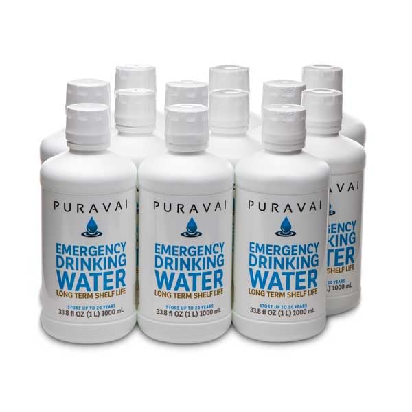 Ready Harvest – Puravai Emergency Drinking Water | 12-Pack (1L Bottles) | 20-Year Shelf Life | Emergency Water Supply (1 Pallet (792 Bottles))