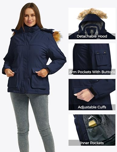 Wantdo Womens Ski Jacket Waterproof Winter coat Snowboard Jacket Snow Parka