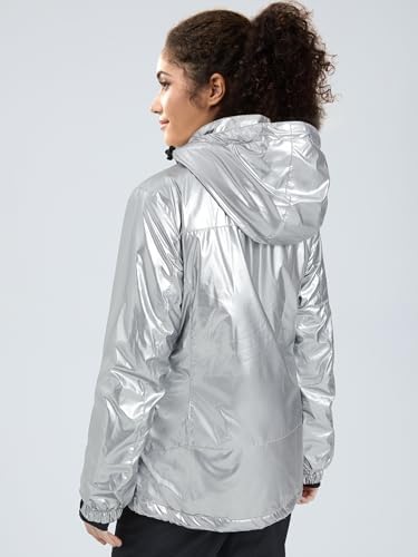 FREE SOLDIER Women's Waterproof Ski Snow Jacket Fleece Lined Warm Winter Rain Jacket with Hood Fully Taped Seams