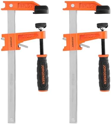 Jorgensen 6" Light-Duty Steel Bar Clamp Set, 300 lbs Load Limit, 2-Pack