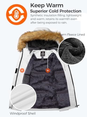 Wantdo Womens Ski Jacket Waterproof Winter coat Snowboard Jacket Snow Parka