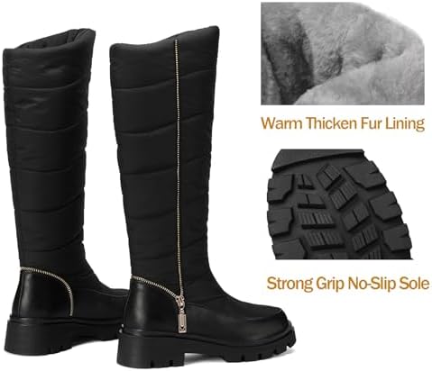 Women's Snow Boots Knee High Warm Winter Shoes