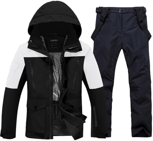 Men's Jacket and Pants Set Insulated Waterproof Waterproof Snowboard Snowsuits for Snow Sport