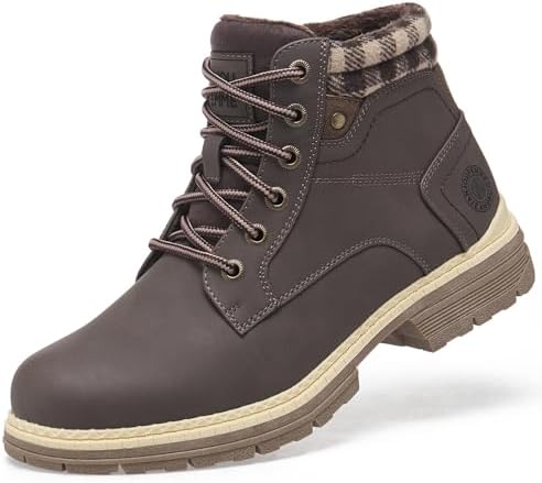 ANJOUFEMME Women Waterproof Hiking Boots Winter Snow Non Slip Outdoor Shoes
