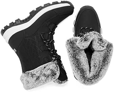 EARLDE Women's Snow Boots Waterproof Mid-Calf Winter Boots