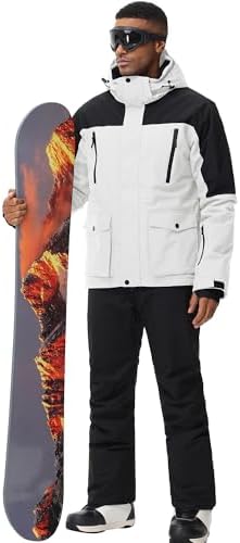 Men's Jacket and Pants Set Insulated Waterproof Waterproof Snowboard Snowsuits for Snow Sport