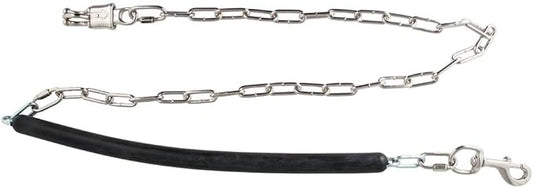 Dura-Tech Horse Cross Tie | 33-75 Inch Adjustable Length | Quick Release Panic Snap | Chew-Resistant Rubber Section | Converts to Trailer Tie