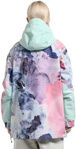 GSOU SNOW Womens Snowboard Jacket Baggy Ski Snow Jacket Windproof Insulated