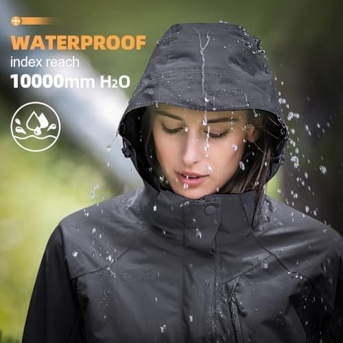 CAMEL CROWN Women's Waterproof Ski Jacket 3 in 1 Winter Coat Windbreaker Snowboard Jackets for Rain Snow Outdoor Hiking