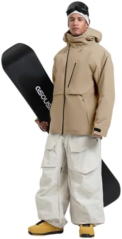 GSOU SNOW Men's Snowboard Jacket Waterproof Ski Coat Winter Snow Shell