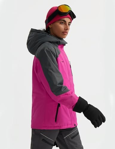 GEMYSE Women's Waterproof Ski Jacket Warm Winter Coat with Detachable Hood