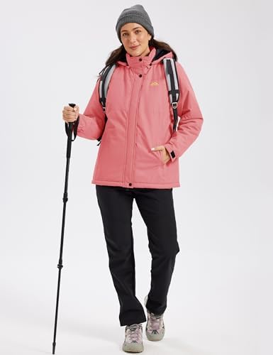 MAGCOMSEN Women's Winter Coats Waterproof Ski Snow Warm Fleece Lined Jacket