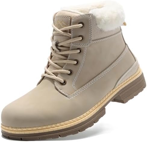 COTTIMO Womens Snow Hiking Winter Boots Casual Fur Lined Fashion Boots