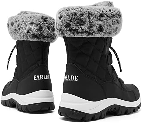 EARLDE Women's Snow Boots Waterproof Mid-Calf Winter Boots