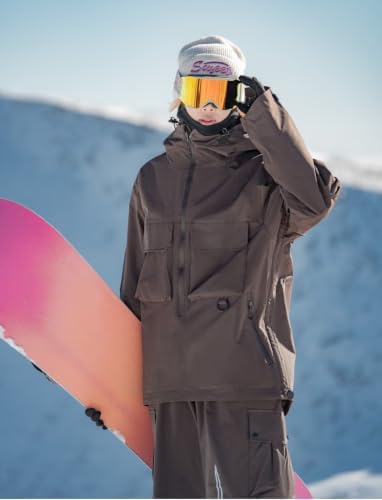GSOU SNOW Womens Mens Snowboard Jacket Baggy Ski Snow Jacket Coat