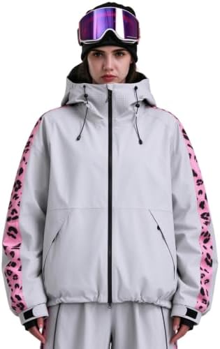 GSOU SNOW Womens Ski Jacket Baggy Snowboard Jacket Snow Coat Insulated