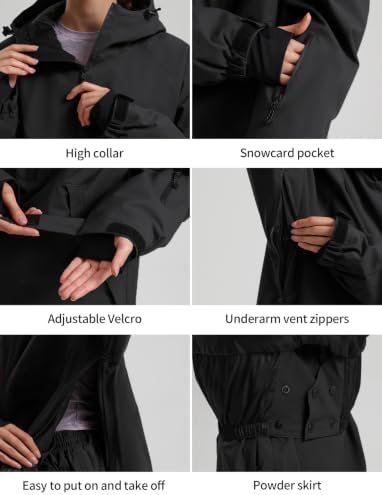 GSOU SNOW Mens Snow Jacket Womens Baggy Snowboard Ski Jacket Waterproof