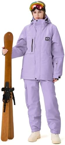 Women's Ski Jackets and Pants Set Windproof Waterproof Snowboard Jacket Bibs Two Piece Ski Suits