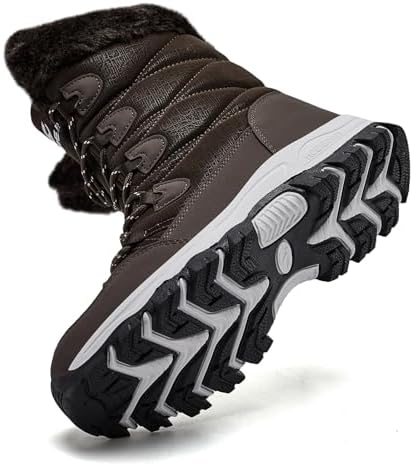 HOBIBEAR Women's Waterproof Winter Snow Boots Lightweight Warm Faux Fur Lined Mid-Calf Booties