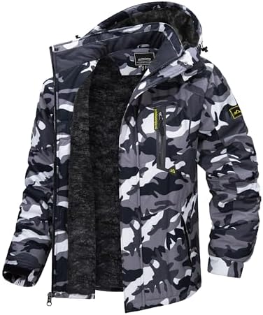 TACVASEN Men's Winter Skiing Jackets Waterproof Thermal Snowboard Coats