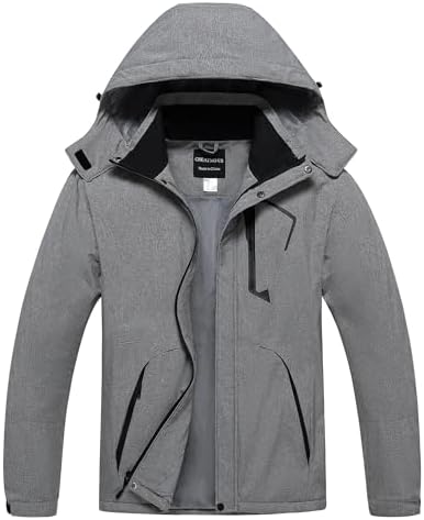 Men's Mountain Waterproof Ski Jacket - Windproof Snowboarding Warm Winter Coat Raincoat