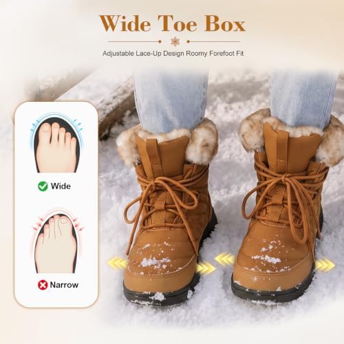 LeIsfIt Women's Winter Boots Faux Fur Lined Warm Ankle Booties