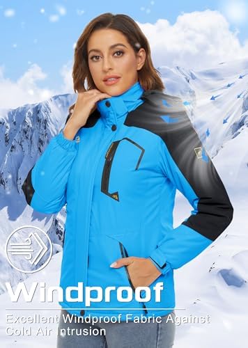 TACVASEN Women's Winter Coats Waterproof Snow Ski Jacket Warm Fleece