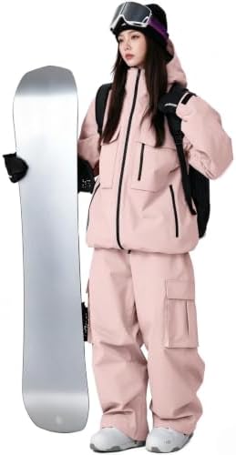 Women's Snow Snowboard Suits Insulated Snowsuits Baggy Ski Jacket and Pants