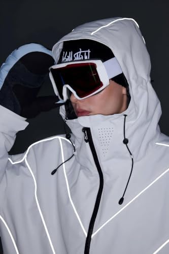 GSOU SNOW Mens Womens Snowboard Jacket Baggy Ski Snow Coat Waterproof