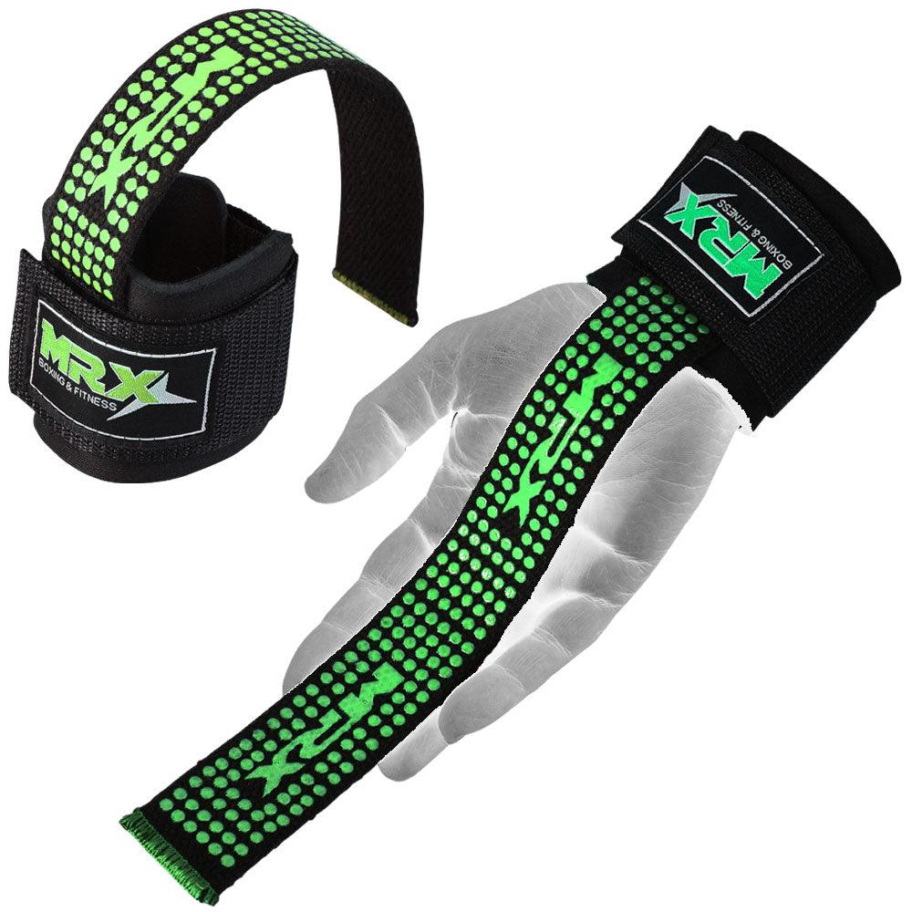 MRX Weight Lifting Bar Straps With Wrist Wraps Heavy Duty Bodybuilding Workout Gym Strap