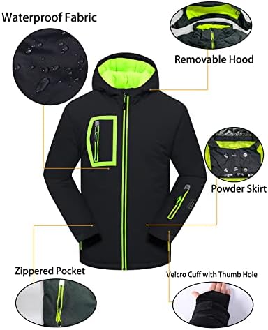 Big Boy's Waterproof Breathable Snowboard Ski Jacket