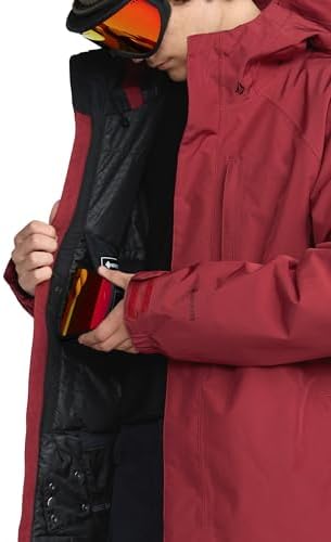 Volcom Men's Dua Gore-tex Insulated Snowboard Jacket – Waterproof Snow Jacket With Zip Tech